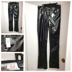 GAP Vegan patent leather jeans size 28/6 Tall. New with tags.